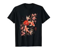 Art Japonais : carpes koï et Fleurs de Cerisier T-Shirt Graphique avec Valeur