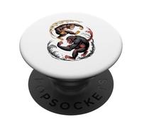 Art Japonais Chimpanzé Bon Et Diable Chimpanzés PopSockets PopGrip Adhésif