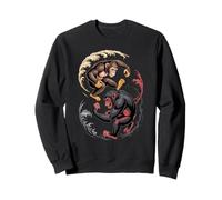 Art Japonais Chimpanzé Bon Et Diable Chimpanzés Sweatshirt
