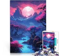 Art Japonais des Fleurs de Cerisier Puzzle 1000 pièces pour Adultes Jeu de Quiz Car C'est Un pour Toute la Famille 38x26cm