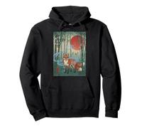 Art Japonais Fox Spirit Bamboo Forest Sunset Art Sweat à Capuche
