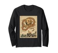 Art Japonais Golden Retriever Great Wave Golden Retriever Manche Longue
