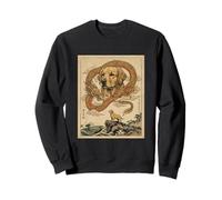 Art Japonais Golden Retriever Great Wave Golden Retriever Sweatshirt