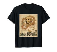 Art Japonais Golden Retriever Great Wave Golden Retriever T-Shirt