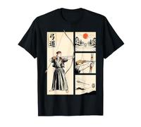 Art Japonais Kyudo Archer Comic Ukiyo-e Yumi Bow Archery Art T-Shirt