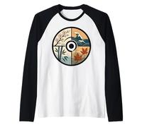 Art Japonais Nature Seasons Cercle Vague Bambou Art Manche Raglan