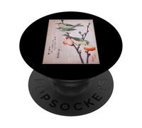 Art Japonais Oiseau Ukiyo-e Bois Anime Manga Esthétique PopSockets PopGrip Adhésif