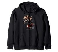 Art Japonais Okapi Bien et Mal Forêt Girafe Sweat à Capuche