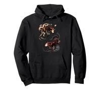 Art Japonais Okapi Bien et Mal Forêt Girafe Sweat à Capuche