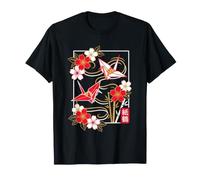 Art Japonais Origami Cygne et Fleur T-Shirt