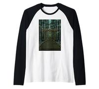 Art Japonais Torii Gate Forest Wood Block Art Manche Raglan