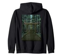 Art Japonais Torii Gate Forest Wood Block Art Sweat à Capuche