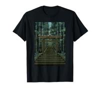 Art Japonais Torii Gate Forest Wood Block Art T-Shirt