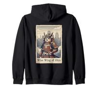 Art Japonais Ukiyo-e Ohio Owl Samurai Warrior Sweat à Capuche