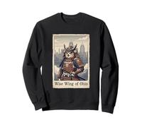 Art Japonais Ukiyo-e Ohio Owl Samurai Warrior Sweatshirt