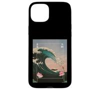 Art Japonais Wave Art Hanami Lotus Sunset Mount Fuji Femmes Hommes Coque pour iPhone 15 Plus