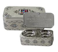 Art Judaica Nickel Travel Candlestick Shabbat Hoshen Plate Engraved Hebrew Blessing