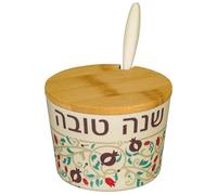 Art Judaica Pot à miel en Bambou