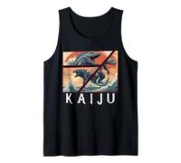 Art kaiju japonais rétro vintage, légendaire rare kaiju Débardeur