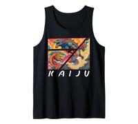 Art kaiju japonais rétro vintage, légendaire rare kaiju Débardeur