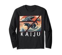 Art kaiju japonais rétro vintage, légendaire rare kaiju Manche Longue