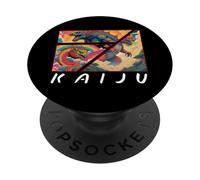 Art kaiju japonais rétro vintage, légendaire rare kaiju PopSockets PopGrip Adhésif