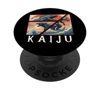 Art kaiju japonais rétro vintage, légendaire rare kaiju PopSockets PopGrip Adhésif