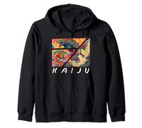 Art kaiju japonais rétro vintage, légendaire rare kaiju Sweat à Capuche