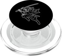 Art Katana du samouraï sautant PopSockets PopGrip pour MagSafe