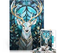 Art Kintsugi du cerf Puzzle 1000 pièces pour Adolescents Jouets à Faire soi-même Cadeaux pour Les Amis et la Famille 38x26cm