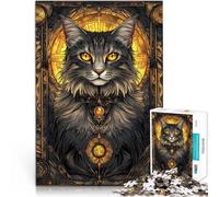 Art Kintsugi du Chat Noir Puzzles pour Adolescents 1000 pièces Jouets à Faire soi-même Offrir en Cadeau à Toute la Famille 38x26cm