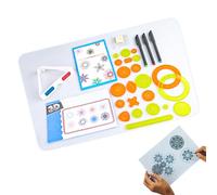 Art - Kit 3D - Pochoirs de bricolage multifonctions pour les déplacements, anniversaire, maison, école, activités familiales, créativité des