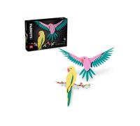 LEGO Art La Collection Faune - Les Perroquets Ara, Décoration Murale de Motif d'Oiseau, avec Image de Perroquet, Activité Manuelle pour Adultes, Cadeau pour Femmes, Hommes, Elle et Lui 31211