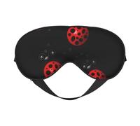 Art Ladybug Tracks Masque pour les yeux confortable respirant réglable Hommes Femmes Léger Voyage Yoga Travail
