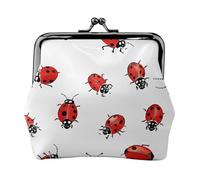 Art Ladybug Tracks - Porte-monnaie compact pour femme avec serrure étanche pour cadeaux de voyage, Noir , Taille unique, Sac à dos décontracté