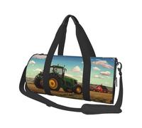 Art Ladybug Tracks Sac de sport avec poche humide et compartiment à chaussures, sac de voyage pour homme et femme, Tractor Farm, Taille unique, Sac de voyage
