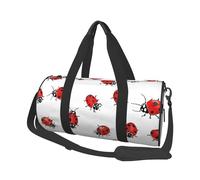 Art Ladybug Tracks - Sac de voyage rond de grande capacité avec plusieurs poches, léger et pliable pour la salle de sport, les week-ends.