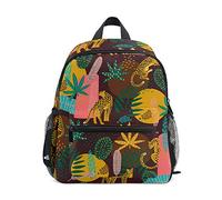 Art Léopard D'Été Coloré Sac à Dos Enfant Sac d'École Maternelle Préscolaire Étudiant Scolaire Cartable pour Les d'Âge de La Âgés de 2 à 7 Ans Garçons Filles