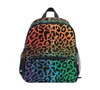 Art Léopard Doré Sac à Dos Enfant Sac d'École Maternelle Préscolaire Étudiant Scolaire Cartable pour Les d'Âge de La Âgés de 2 à 7 Ans Garçons Filles