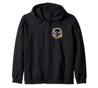 Art Libellule avec Harmonie Florale Sweat à Capuche