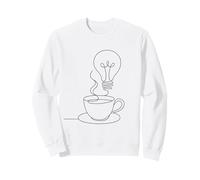 Art Ligne d'ampoule idée d'énergie café Sweatshirt