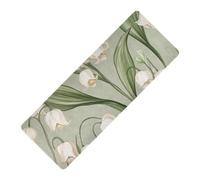 Art Lily Of The Valley Tapis de yoga imprimé neutre avec sangle en caoutchouc naturel antidérapant, épais 1 mm avec housse de sac de yoga tapete para ejercicio 180,3 x 66 cm pour le yoga chaud