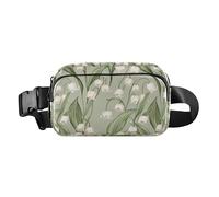 Art Lily of Valley Sac banane neutre tendance pour homme et femme avec sangle réglable pour voyage, gym, travail