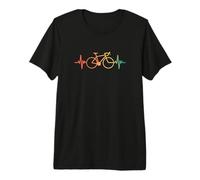 Art linéaire des battements de cœur du Cyclisme rétro T-Shirt Haut de Gamme