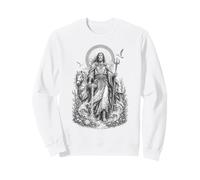 Art linéaire des Vagues sacrées du Dieu Celtique de la mer de Manannan Sweatshirt