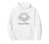 Art linéaire Minimal Ocean Wave Sunset Coastal Mood Graphic Sweat à Capuche