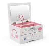 Art Lins Aliz Boîte à bijoux musicale licorne pour filles - Boîte en bois avec motif licorne pailletée (Magic Unicorn)