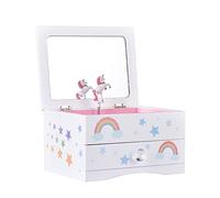Art Lins Aliz Boîte à bijoux musicale licorne pour filles - Boîte en bois avec motif licorne pailletée - Décoration de chambre charmante et boîte à souvenirs d'enfance pour filles et adolescentes