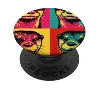 Art - Loutre de Warhol PopSockets PopGrip Adhésif
