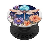 Art Mandala Libellule avec Harmonie Florale PopSockets PopGrip Adhésif